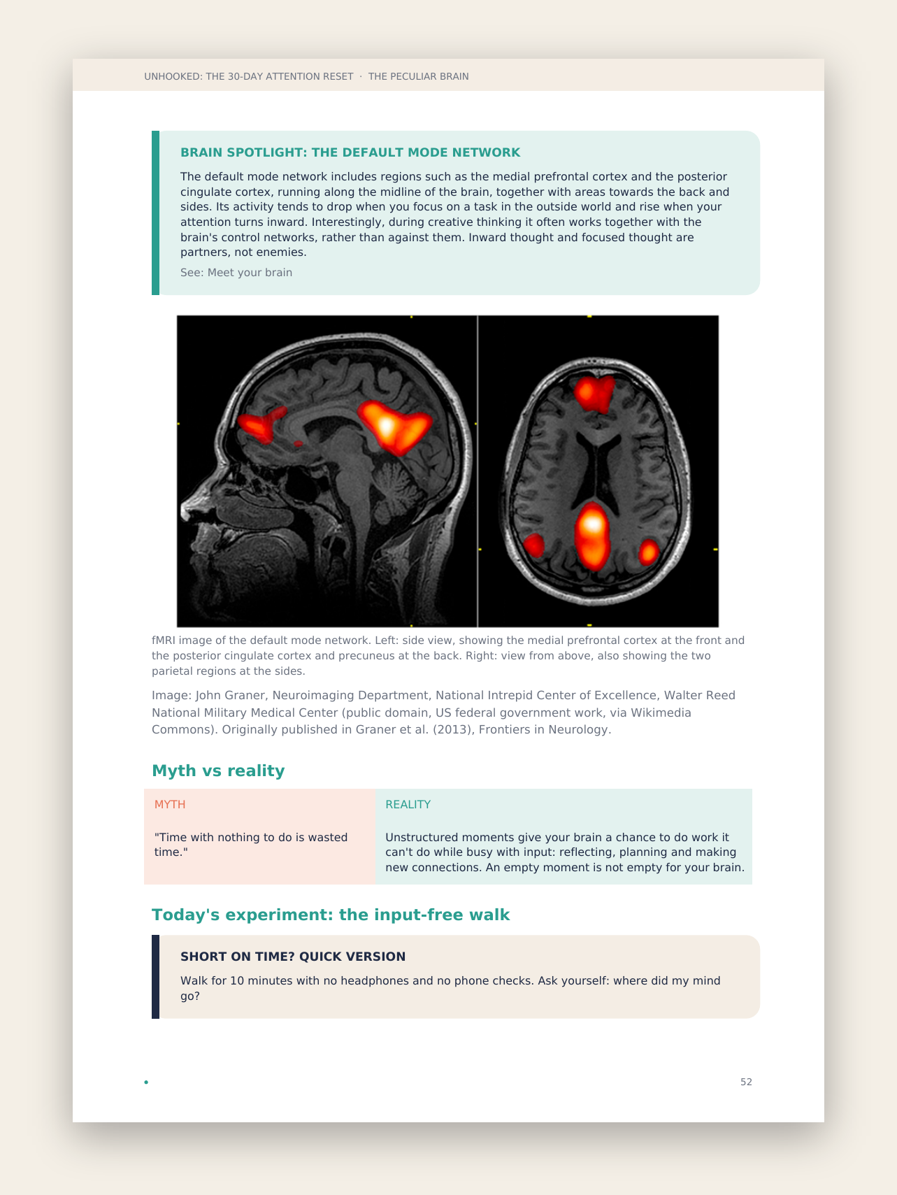 Day 18: what your brain does when you "do nothing"